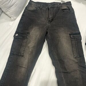 SHEIN cargo skinny jeans